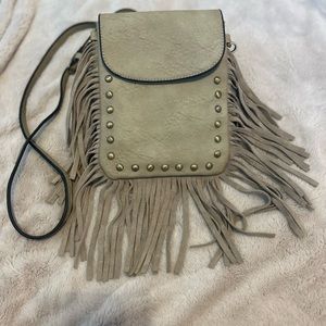 Studded Fringe Crossbody Purse